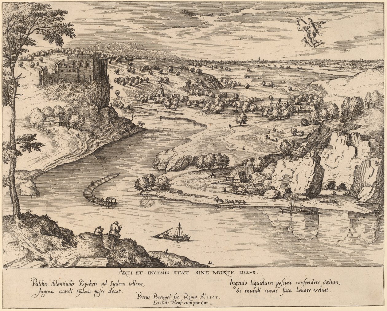 River Landscape with Mercury and Psyche by Simon Novellanus after Pieter Bruegel the Elder