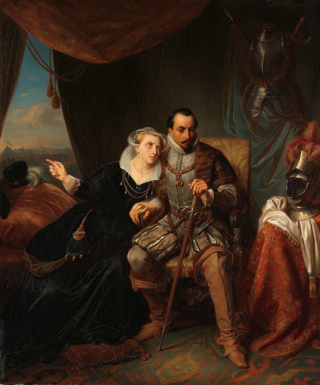 Magdalena Moons Begs her Fiancé Francisco Valdez to Postpone the Storming of Leiden Another Night, 1574 by Simon Opzoomer