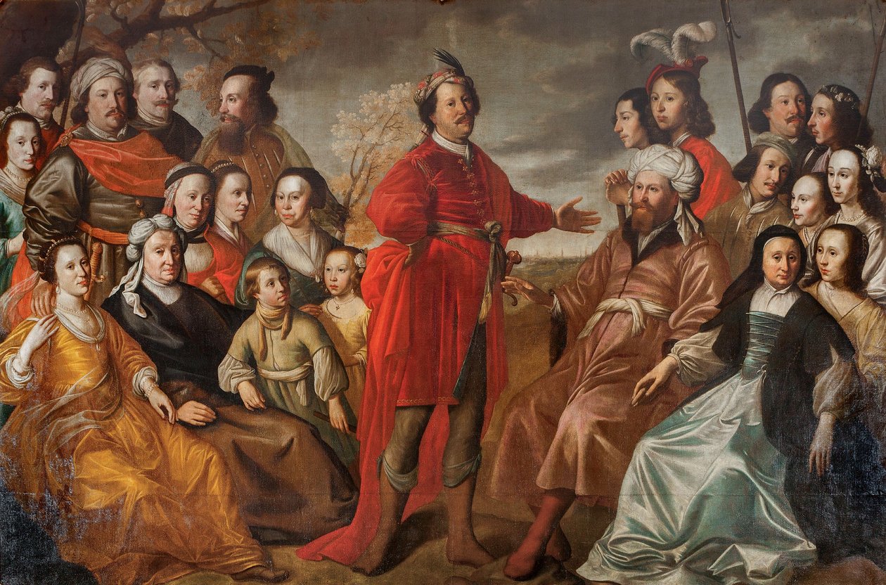 The so-called Gröning family portrait, c.1663 by Simon Peter Tilemann