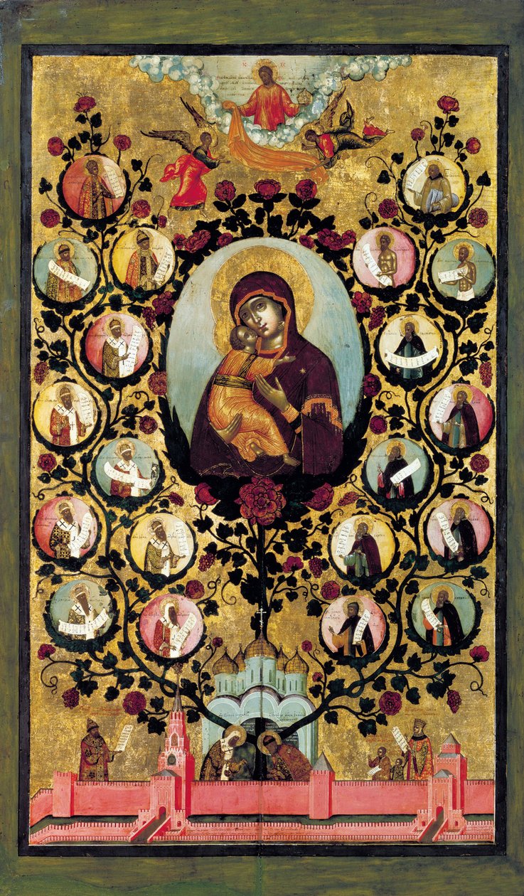 Apotheosis of the Virgin of Vladimir, 1668 by Simon Ushakov