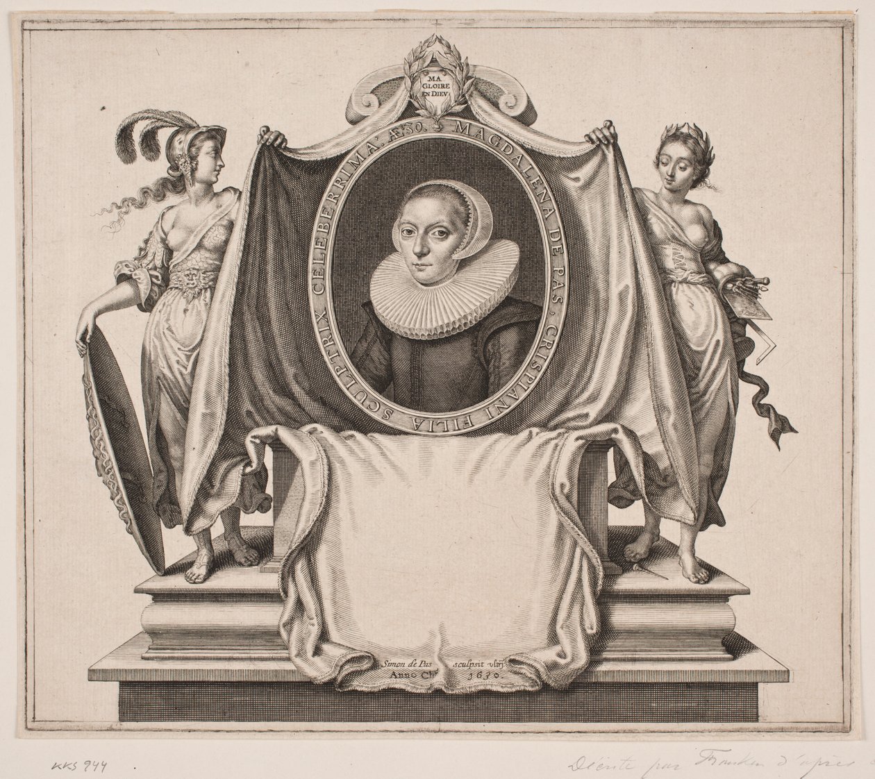 Magdalena van de Passe by Simon de Pas