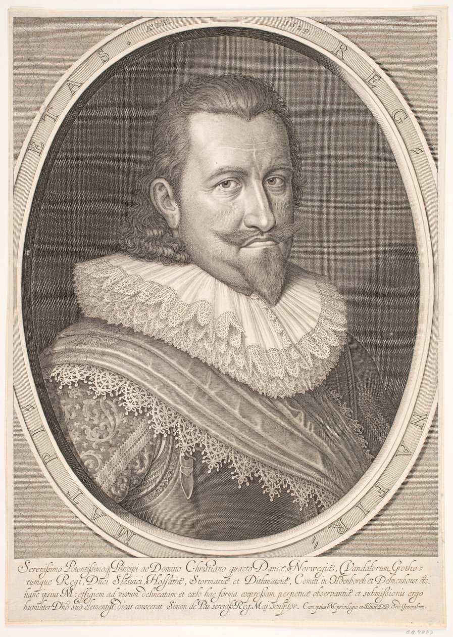 Portrait of Christian IV by Simon de Pas