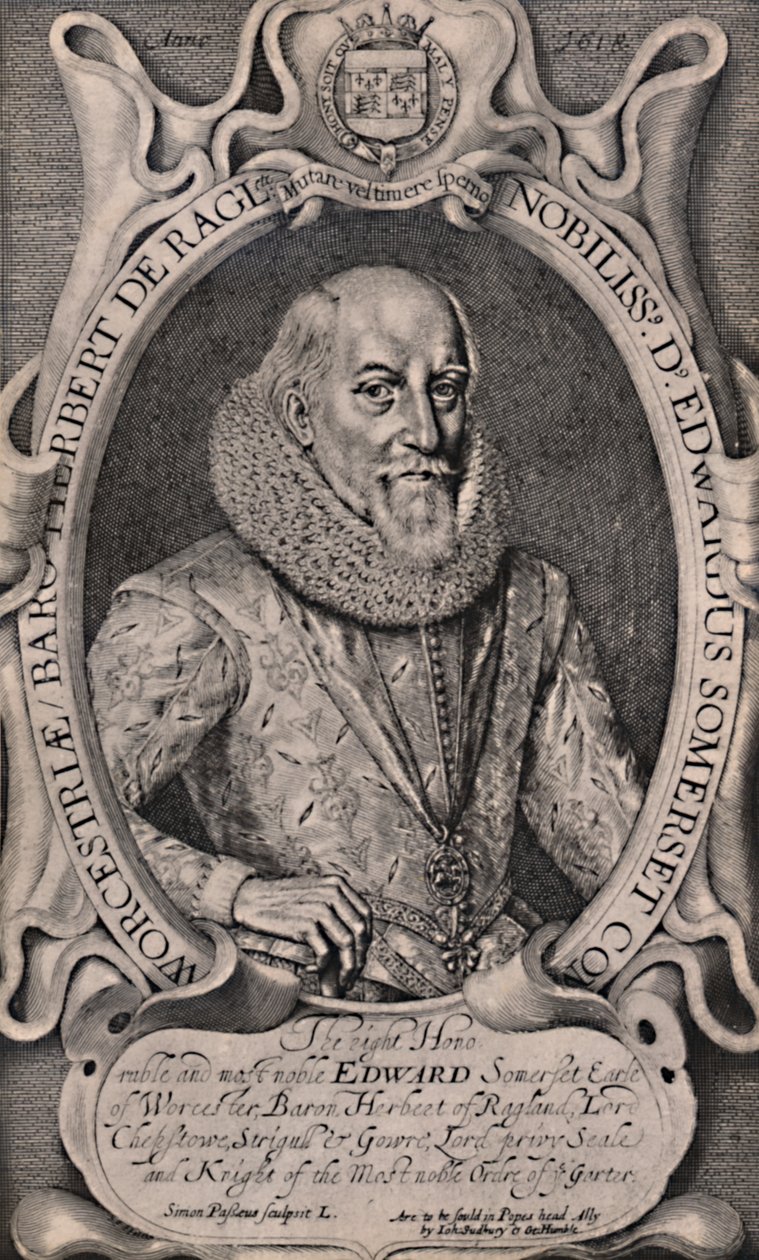 Edward Somerset, 4th Earl of Worcester, English courtier by Simon de Passe