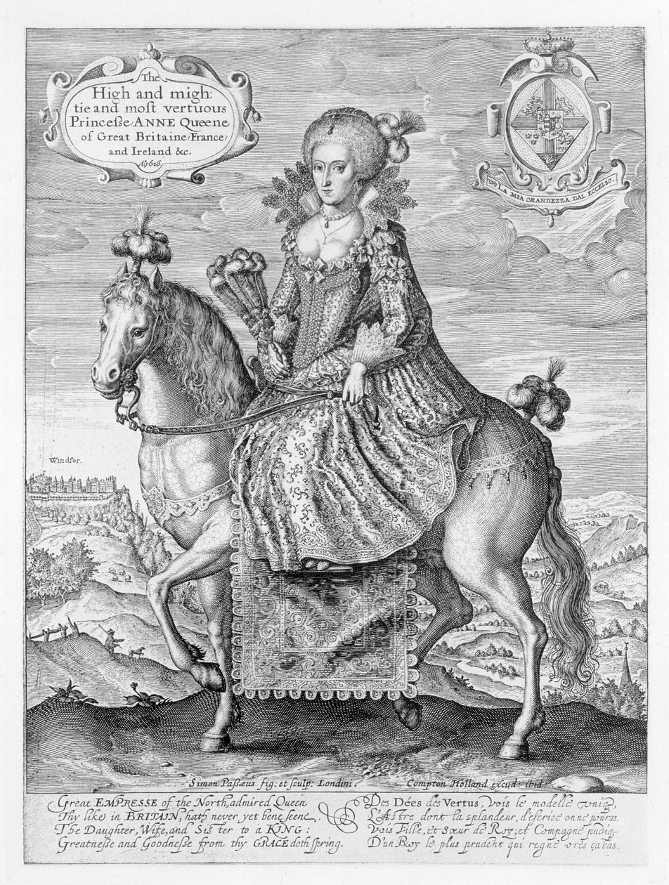 Equestrian Portrait of Anne of Denmark by Simon de Passe