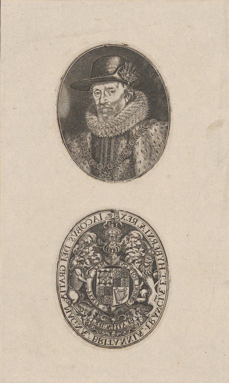 James I, King of England, ca. 1616 by Simon de Passe