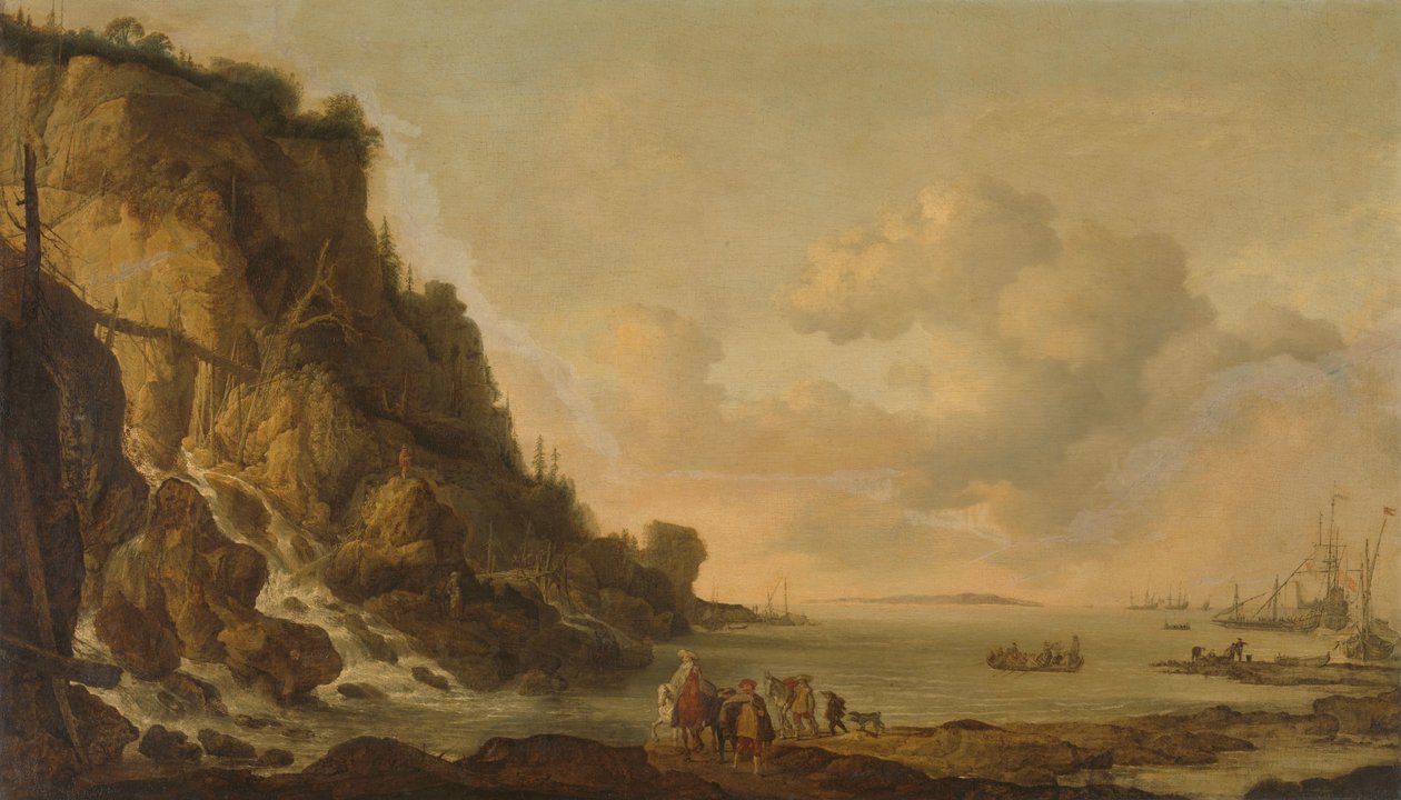 Rocky Coast by Simon de Vlieger (attributed to)