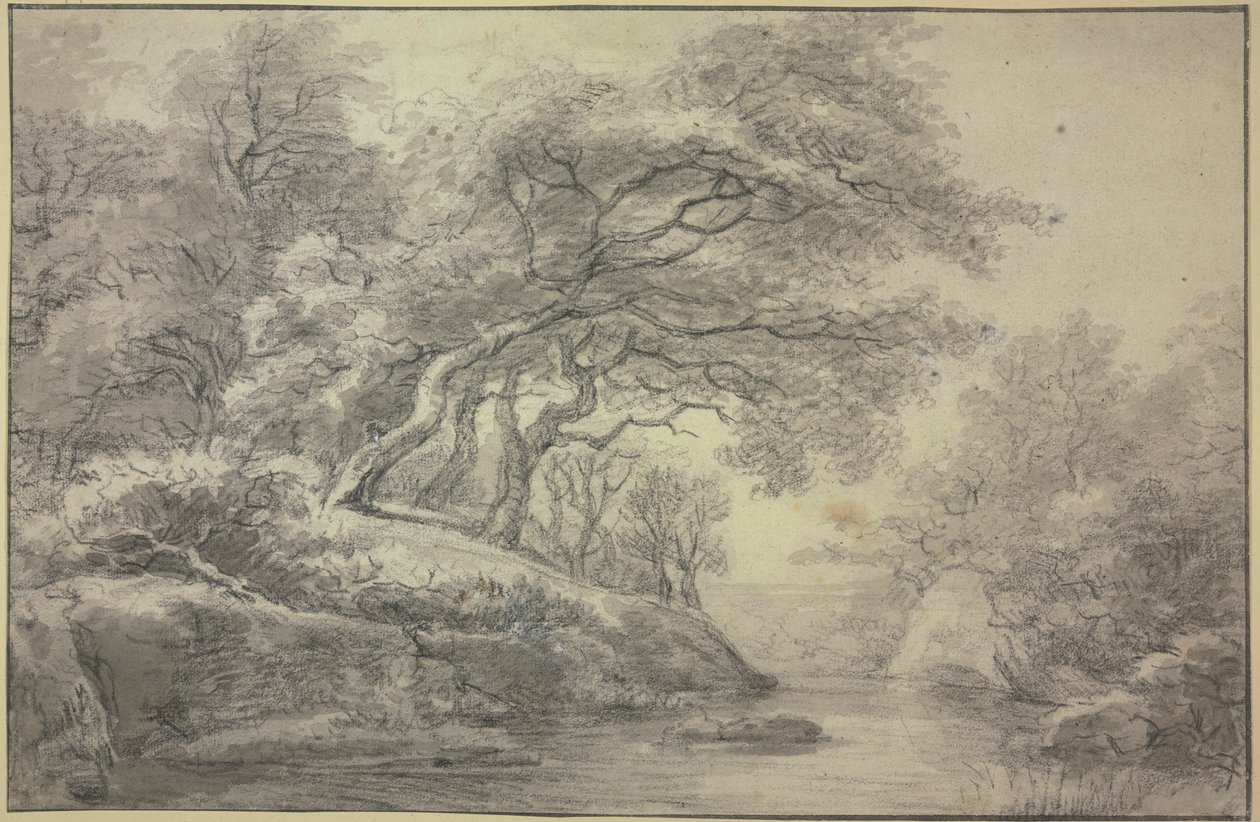 Stream at the Edge of the Forest by Simon de Vlieger