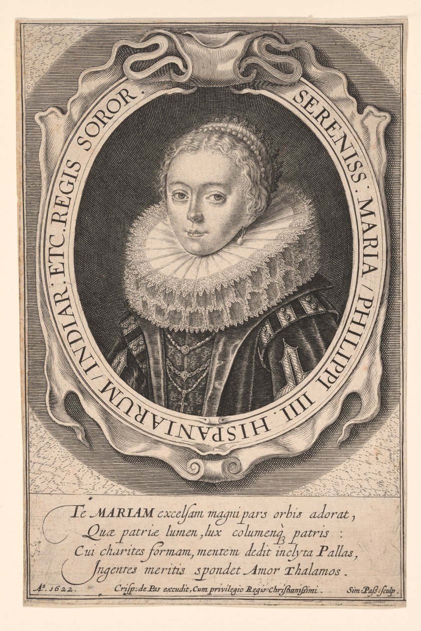 Maria of Austria, Infanta of Spain by Simon van de Passe