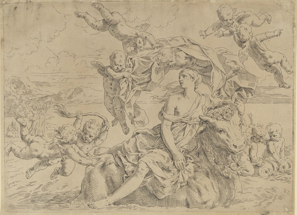 The Rape of Europa by Simone Cantarini