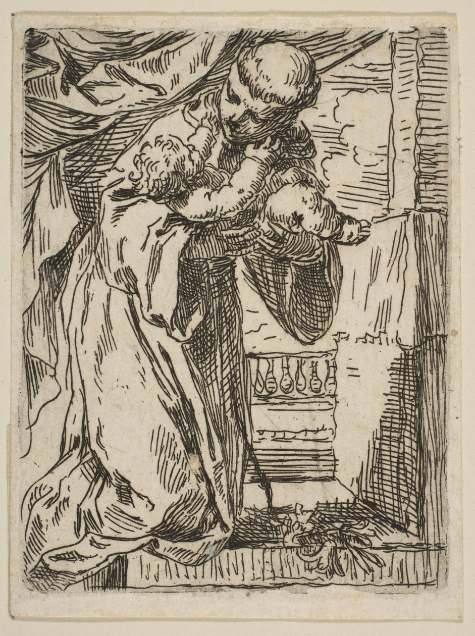 Saint Anthony of Padua Holding the Christ Child by Simone Cantarini