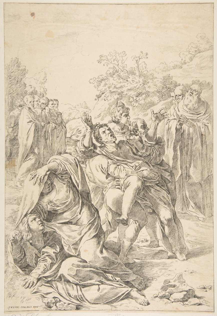 Saint Benedict Exorcising a Demon by Simone Cantarini