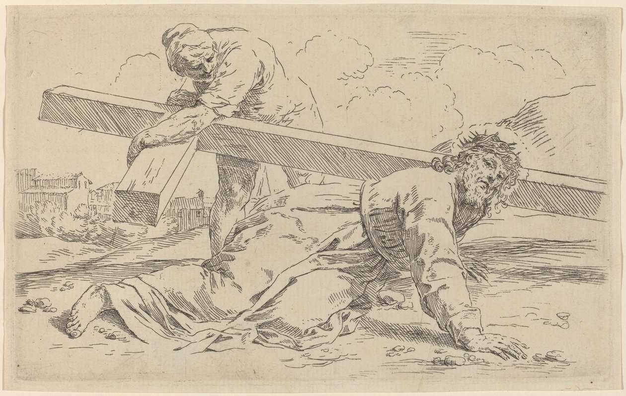 The Carrying of the Cross by Simone Cantarini