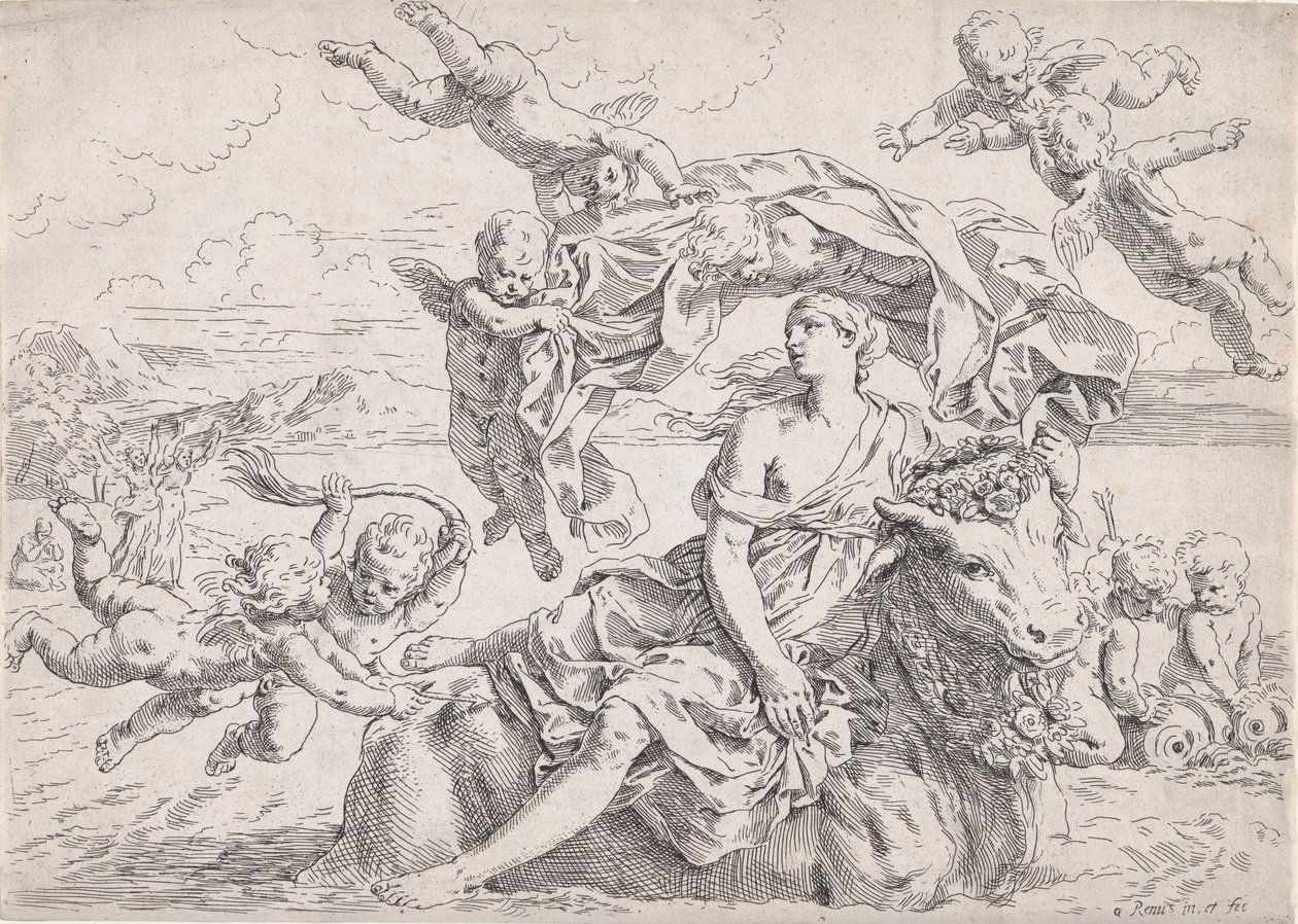 The Rape of Europa, after Reni, ca. 1636 by Simone Cantarini