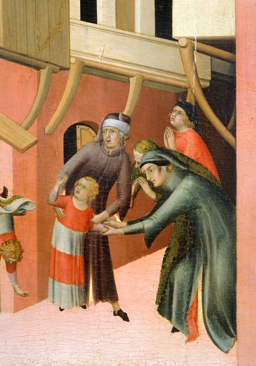 Altarpiece Entitled Blessed Agostino Novello and Stories of His Life (detail) by Simone Martini