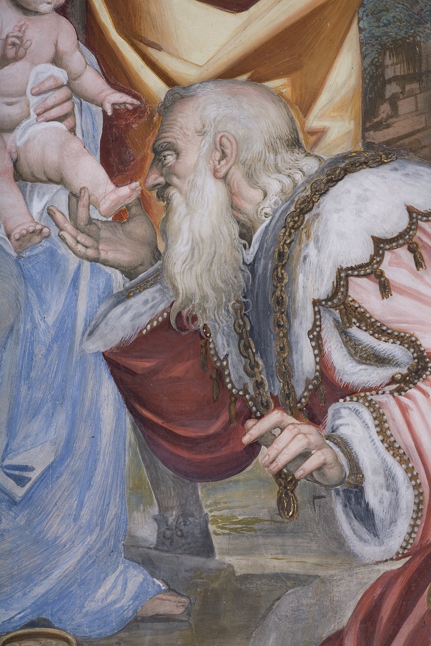 The Adoration of the Magi, Presbitery, 1578-82 (detail) by Simone Veneziano Peterzano