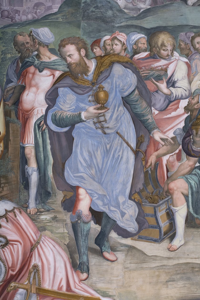 The Adoration of the Magi, Presbitery, 1578-82 (detail) by Simone Veneziano Peterzano