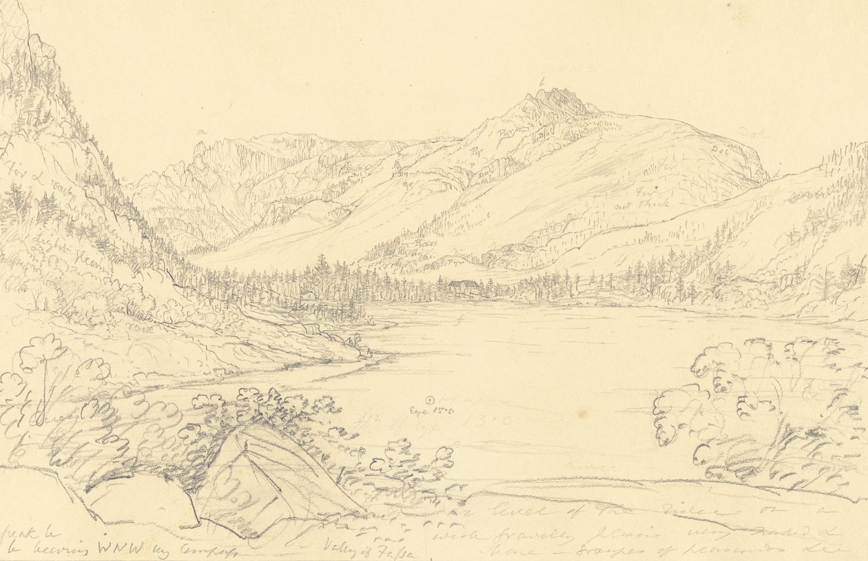 Valley of Fassa from Opposite Gries by Sir John Frederick William Herschel