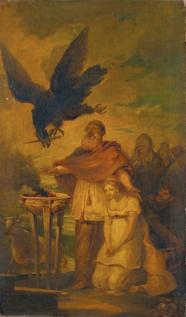 Helena Brought Before the Altar to be Sacrificed by Sir Peter Francis Bourgeois