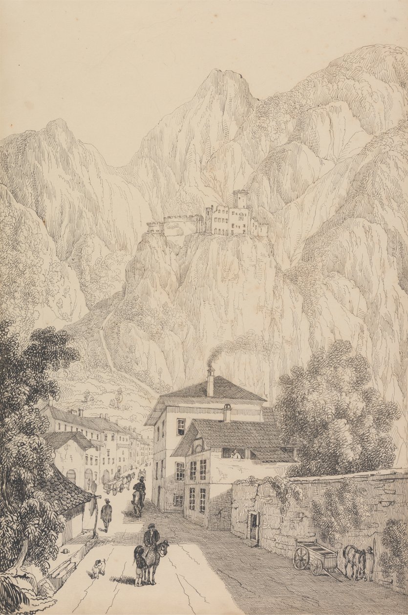 Album of 30 Views in the Tyrol and Italy: Castle of Salurn near the Town by Sir Charles D