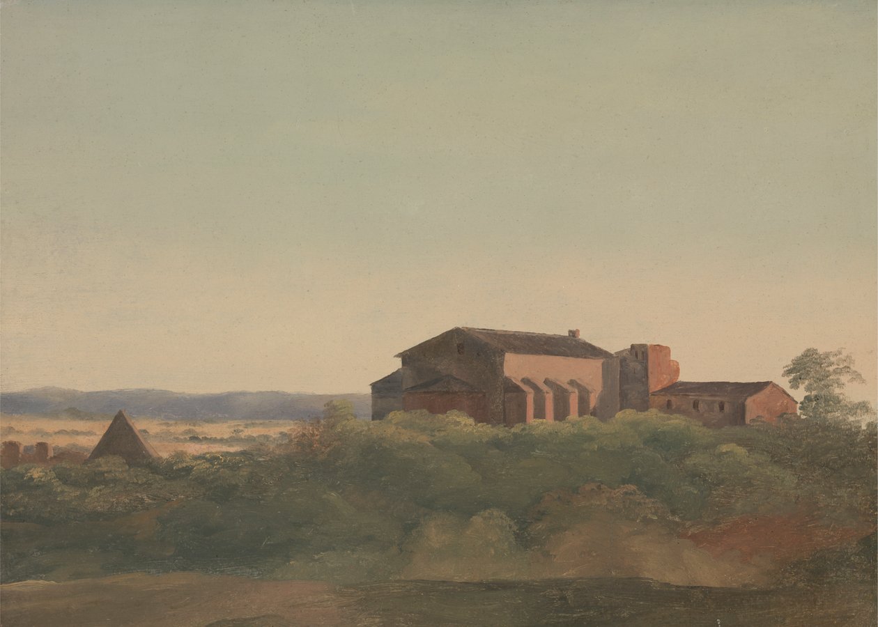 A View of the Church of S. Sabina and the Pyramid of Cestius, Rome by Sir Charles Lock Eastlake