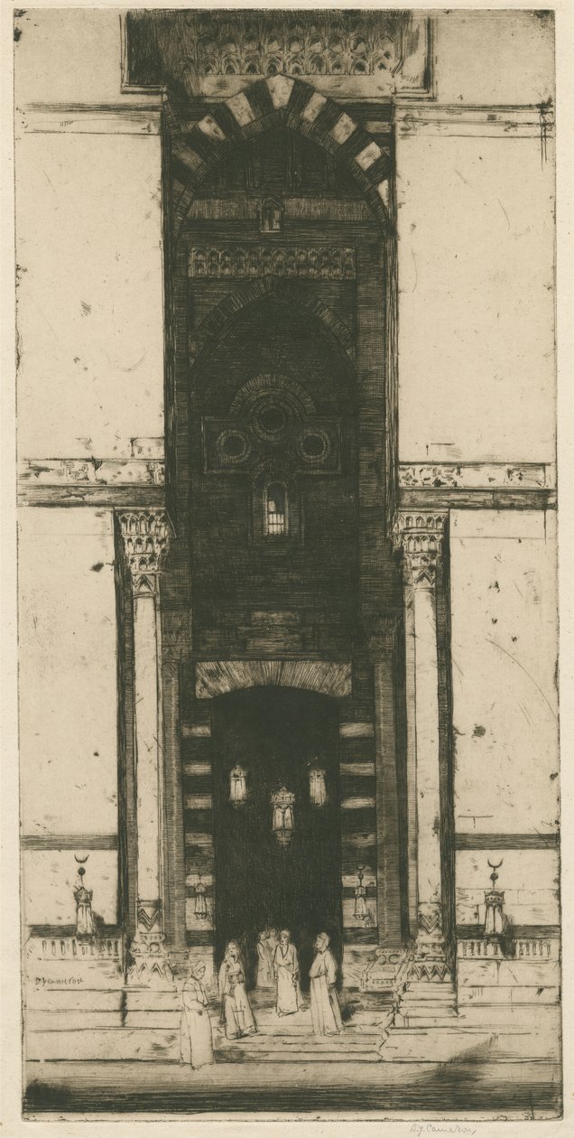 The Mosque Doorway, Cairo by Sir David Young Cameron