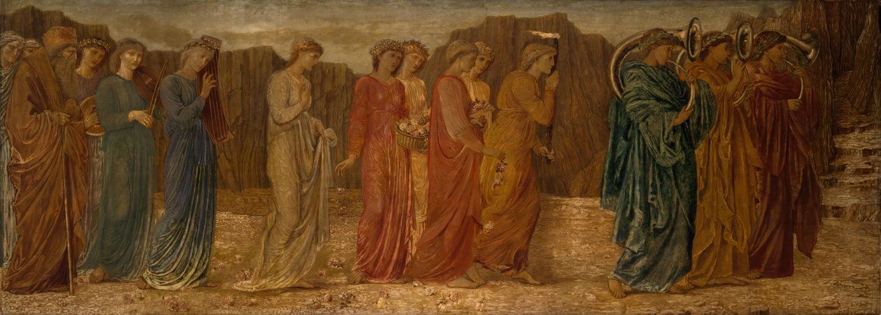 Cupid and Psyche - Palace Green Murals - The King and Other Mourners Abandon Psyche, 1881 by Sir Edward Coley Burne Jones