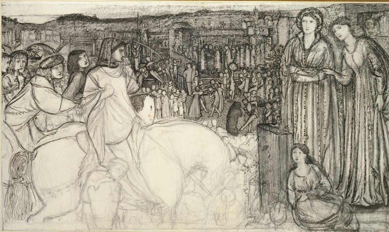 Gualdrada Donati Presenting Her Daughter to Buondelmente by Sir Edward Coley Burne Jones