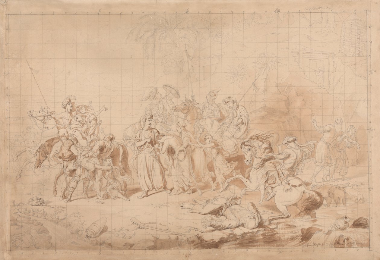 Banditti of Kurdistan Assisting Georgians in Surprising and Carrying off Circassian Women by Sir George Hayter