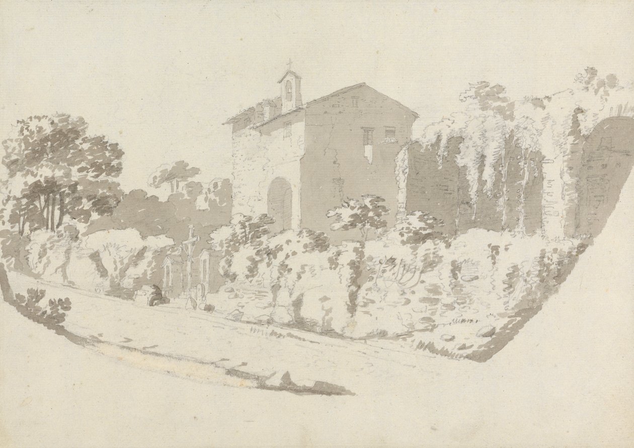 Hermitage Near Albano by Sir George Howland Beaumont seventh Baronet