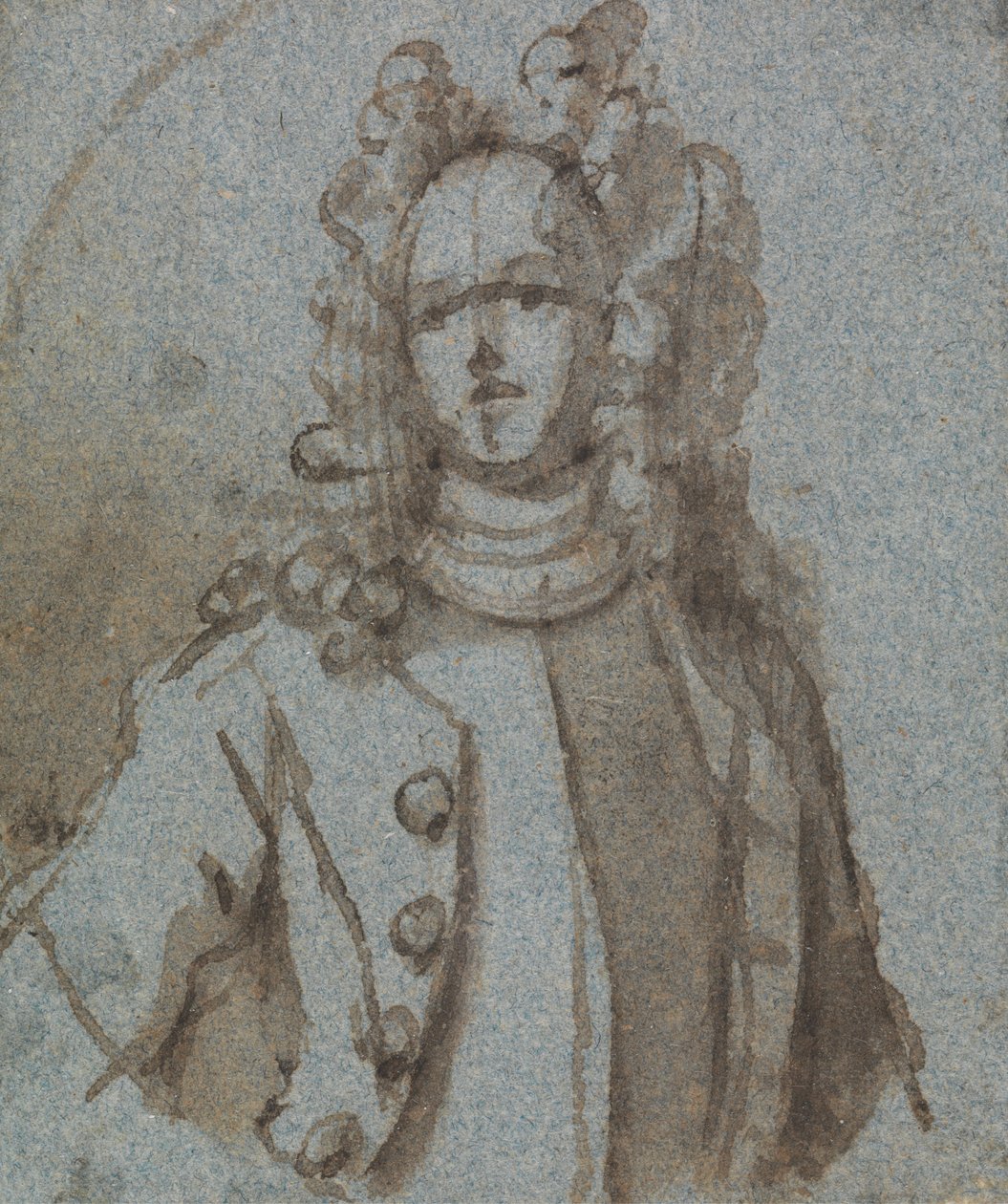 Portrait of a Man Wearing a Full-Bottomed Wig by Sir James Thornhill