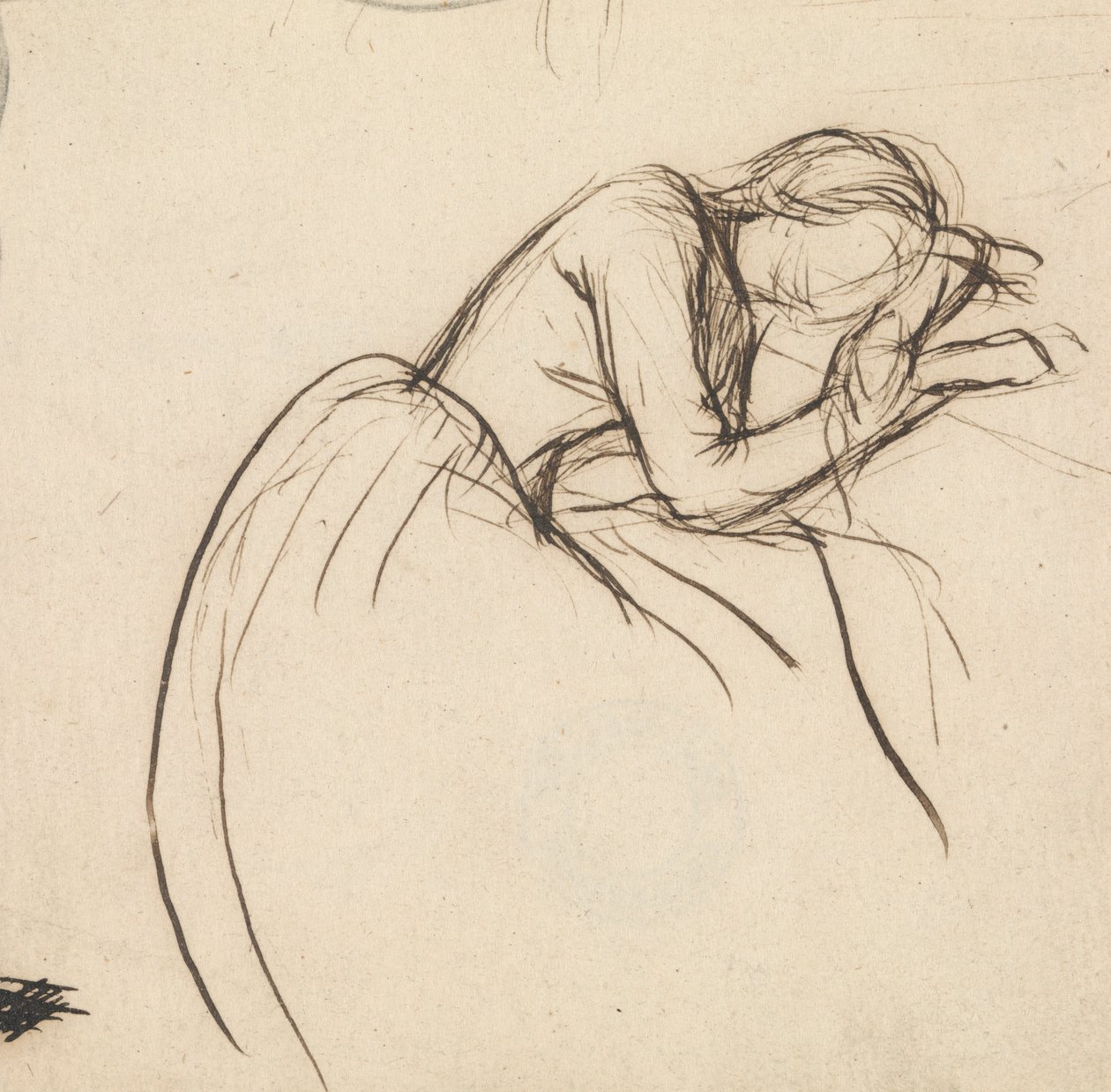 A Woman Bowed in Grief by Sir John Everett Millais