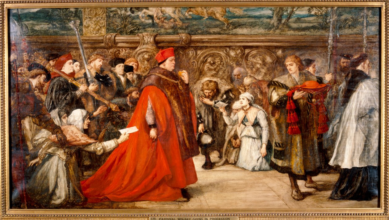 Cardinal Wolsey, Chancellor of England, on His Progress to Westminster Hall, 1887 by Sir John Gilbert