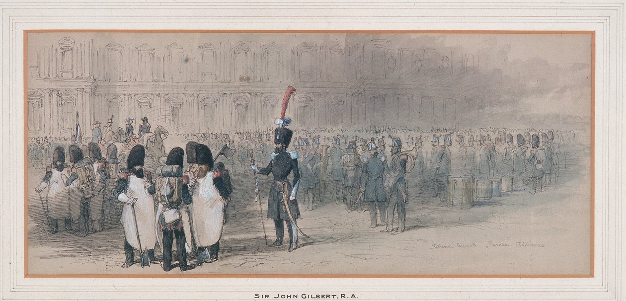 National Guard at The Tuileries, 1846 by Sir John Gilbert