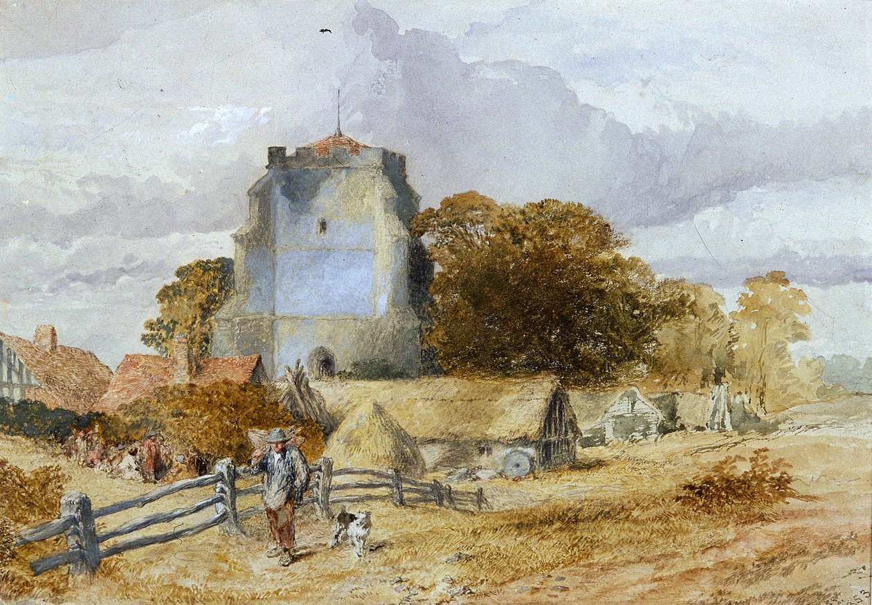 Westham Church, Pevensey, East Sussex by Sir John Gilbert