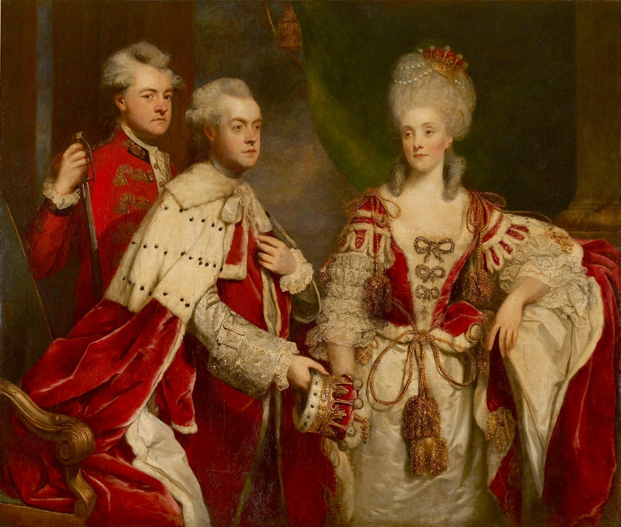 George, 2nd Earl Harcourt, his wife Elizabeth, and brother William, 1780 by Sir Joshua Reynolds