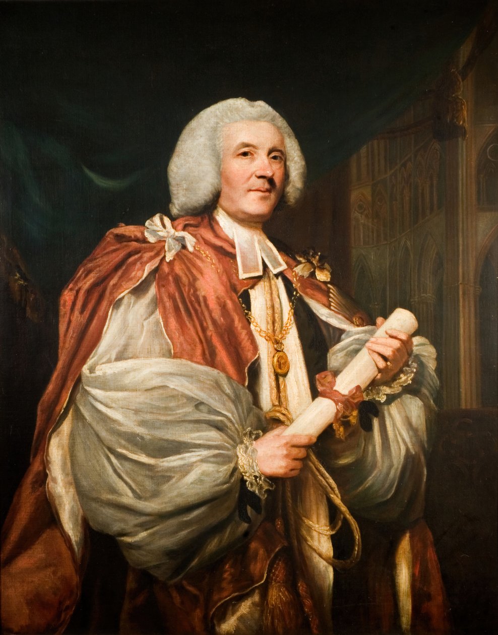 Portrait Of Dr John Thomas, Bishop Of Rochester by Sir Joshua Reynolds