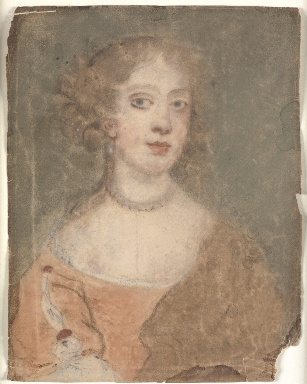Head and shoulders portrait of a lady by Sir Peter Lely