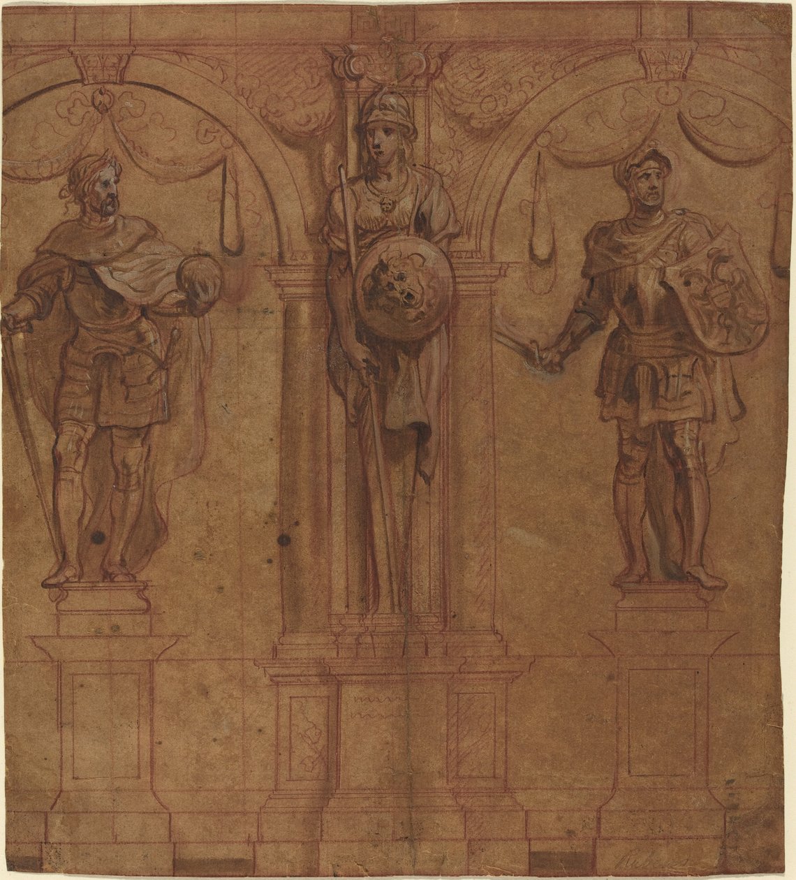 Rudolf I and Albert I with Pallas by Sir Peter Paul Rubens and Theodoor van Thulden