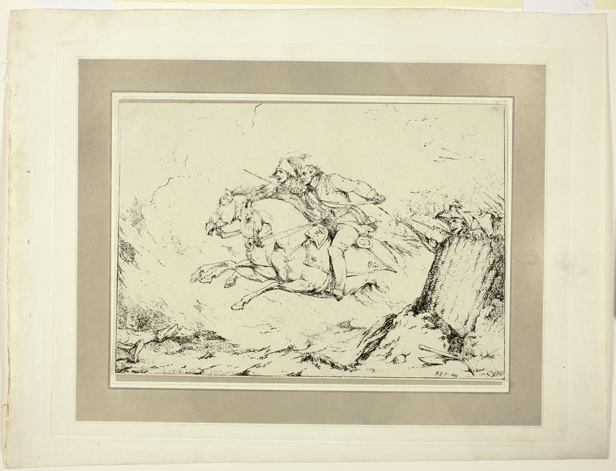 Charge, from the first issue of Specimens of Polyautography by Sir Robert Ker Porter