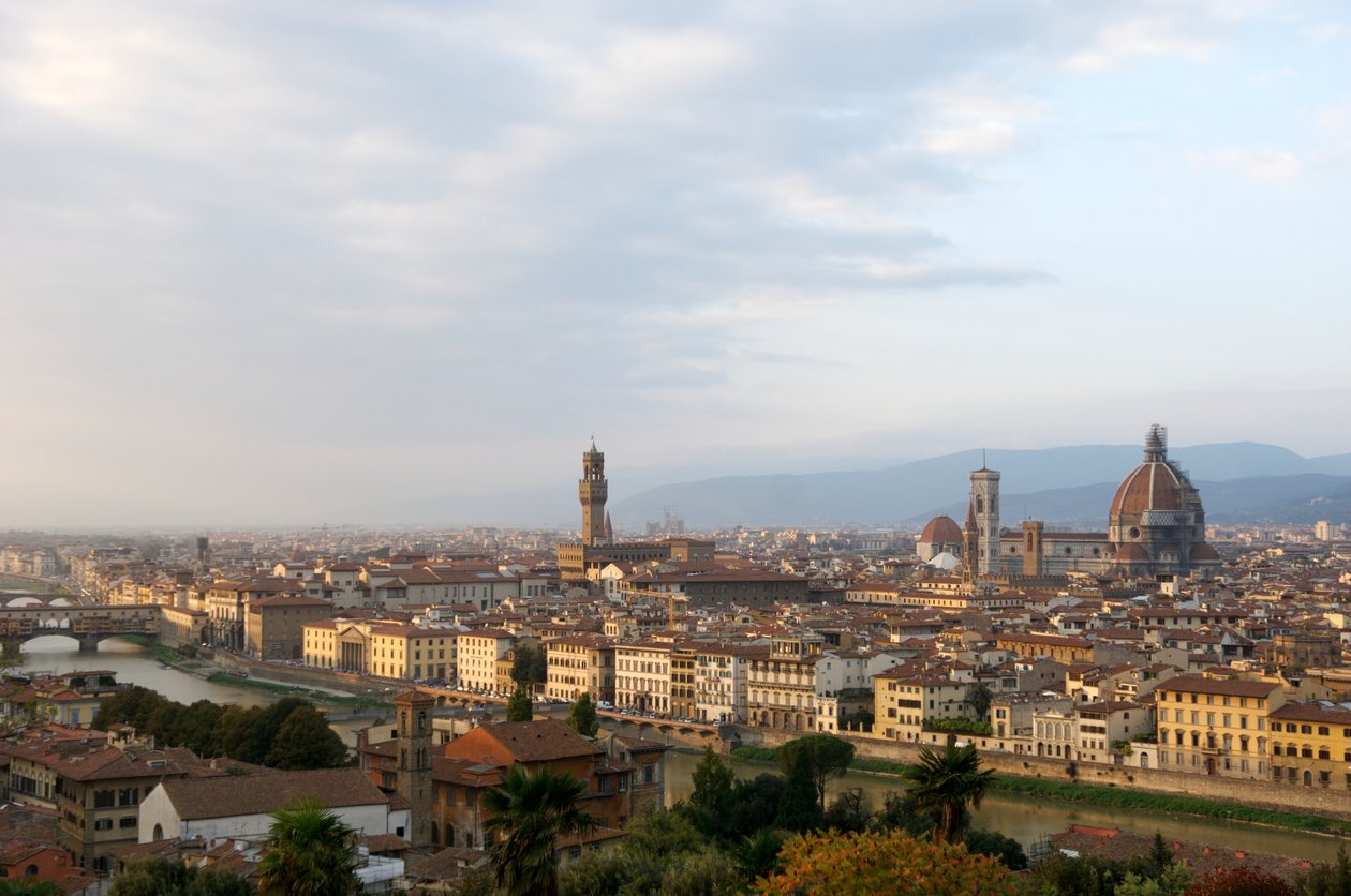 Elevated view over Florence from Piazzale Michelangelo, Tuscany, Italy by Sisse Brimberg