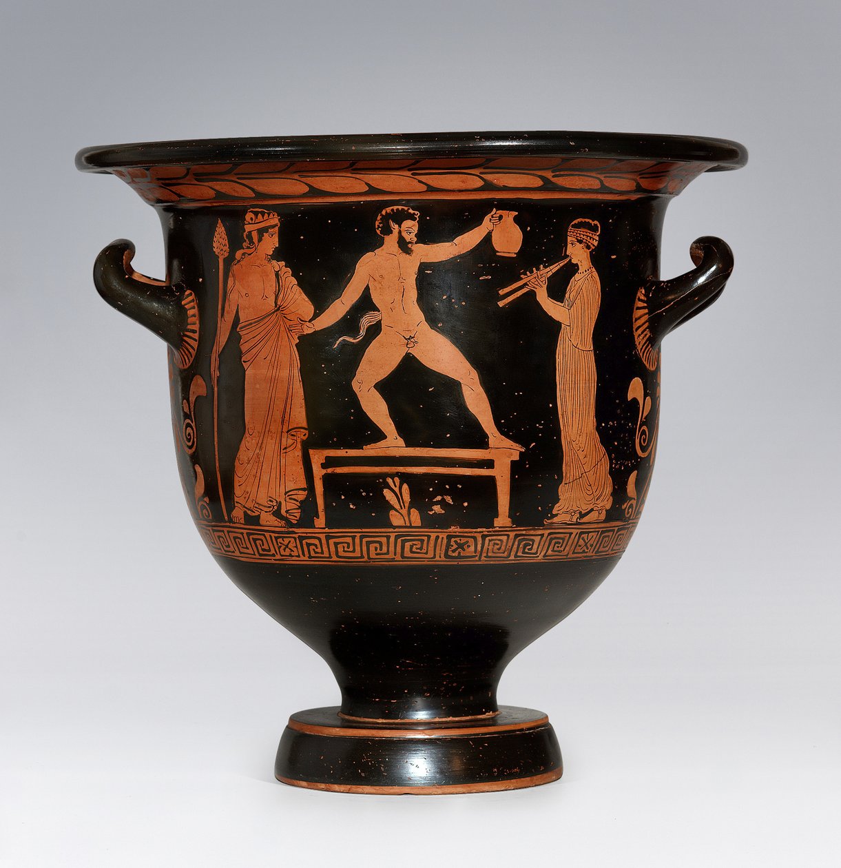 Satyr Dancing Apulian Krater by Sisyphus Painter