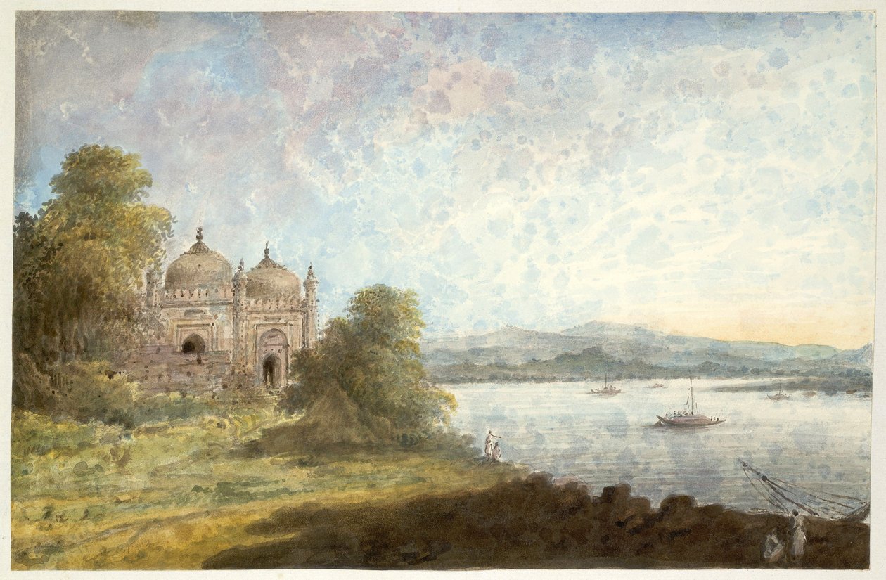 The Akbari Mosque on the Banks of the Ganges in Rajmahal by Sita Ram