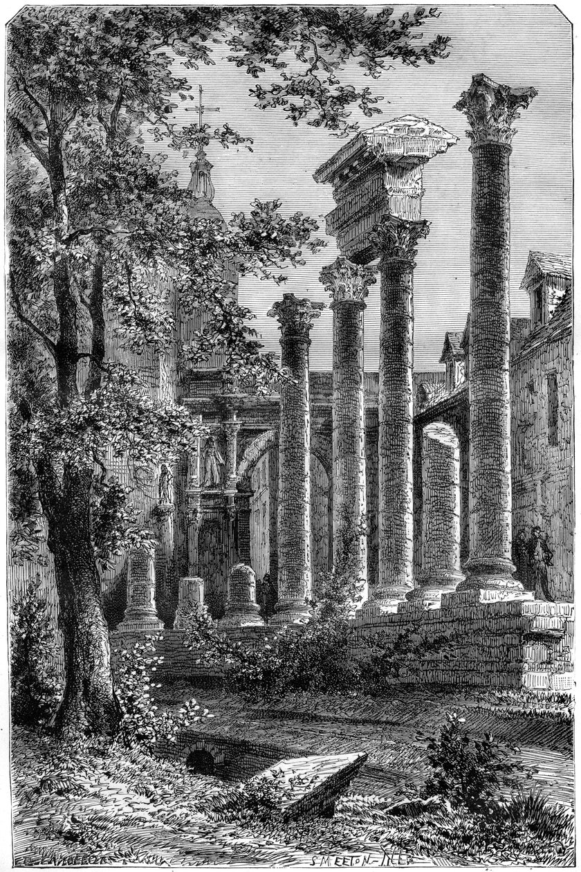 Remains of a Roman Theatre at Besancon, France by Smeeton
