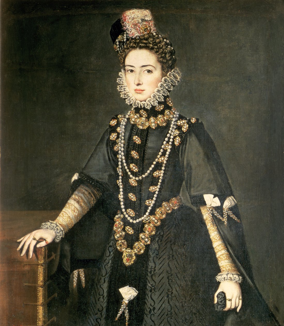 Infanta Catalina Micaela, Duchess of Savoy (1567-97), daughter of Philip II of Spain (1527-98) and Isabella of Valois (1545-68), married Charles Emmanuel, Duke of Savoy, 1584 by Sofonisba Anguissola