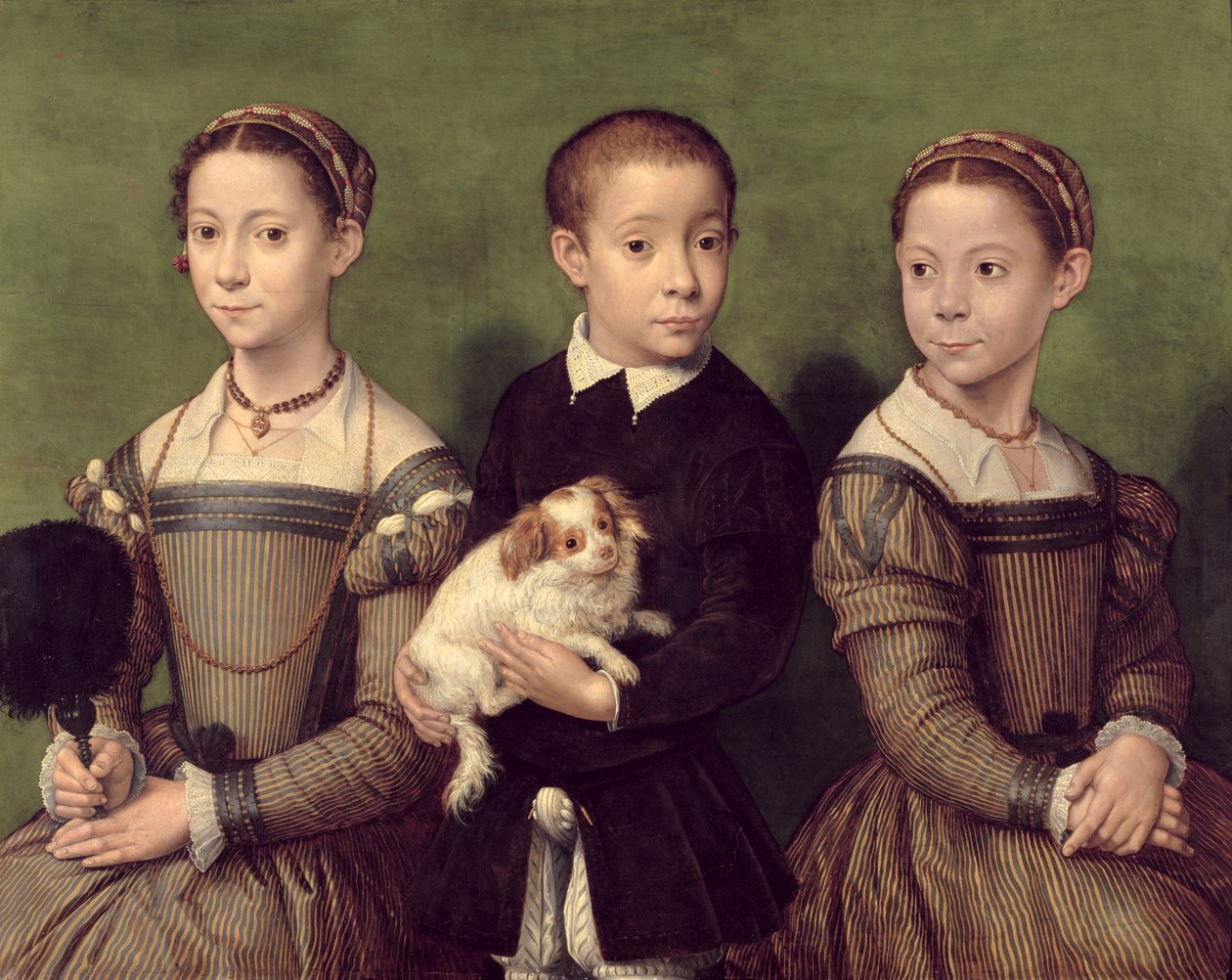 Two Sisters and a Brother of the Artist by Sofonisba Anguissola