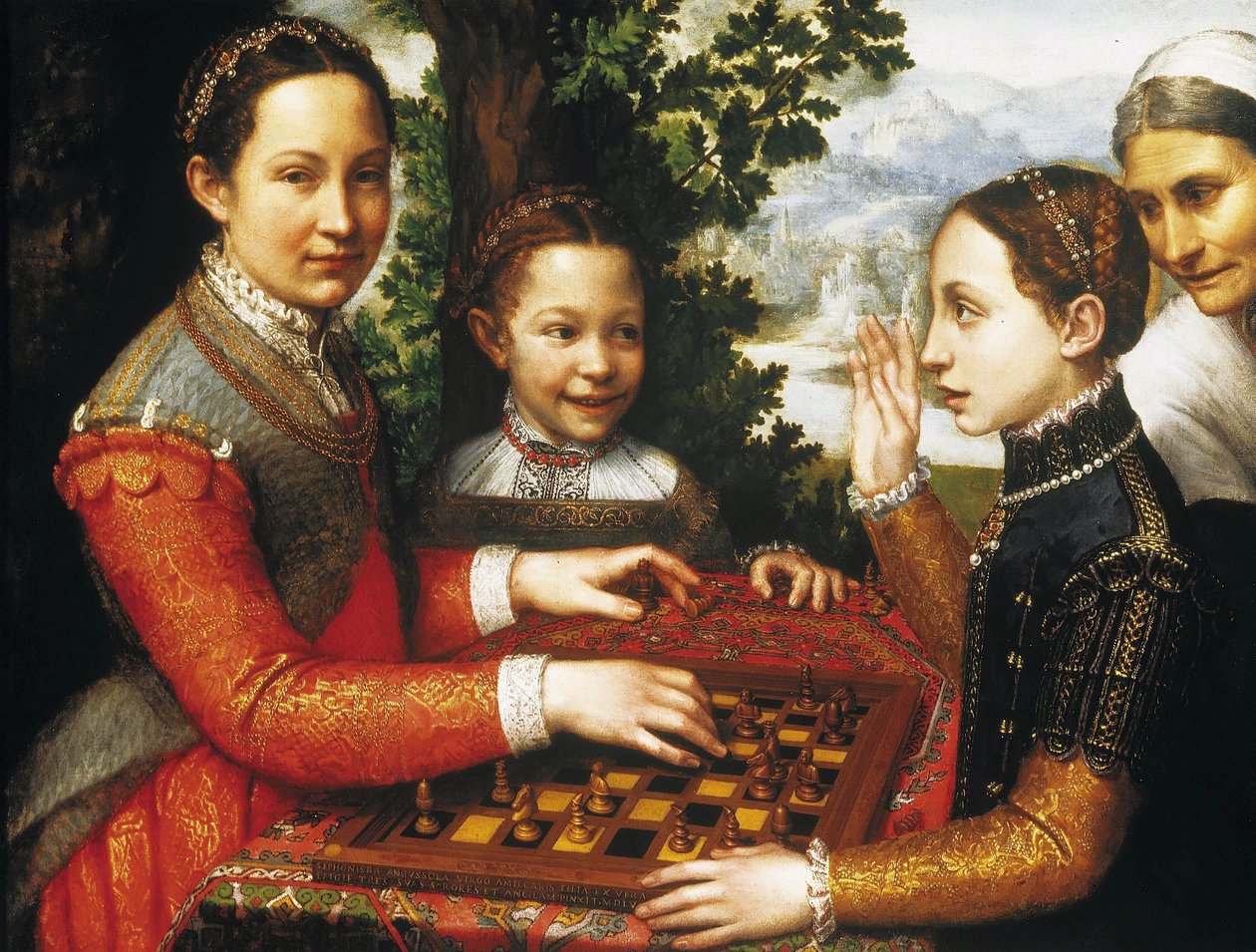 The Chess Game (detail) by Sofonisba Anguissola