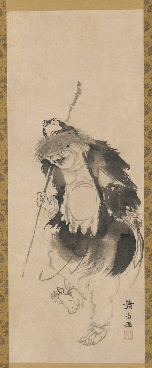 Gama Sennin Chinese Hou Xiansheng and his three-legged toad, Edo period, 18th century by Soga Shohaku