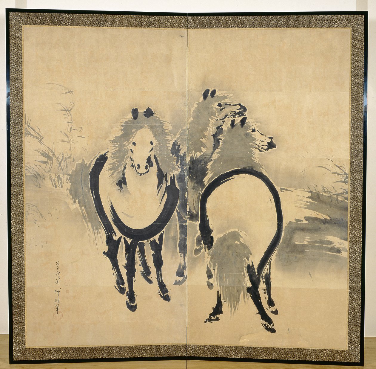 Horses, Japanese, Edo Period, c.18th Century by Soga Shohaku