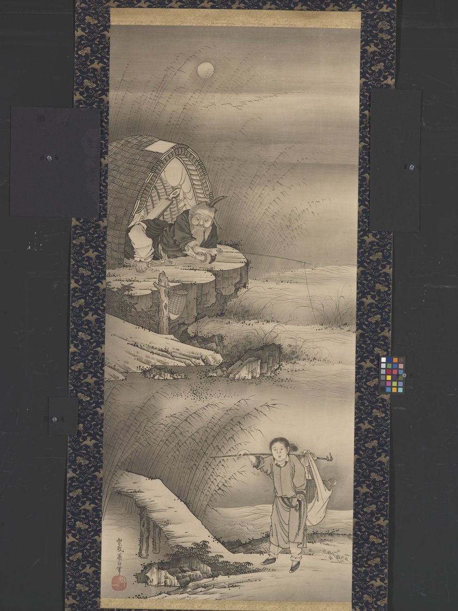 Lu Shang (Tai Gongwang) Fishing by Soga Shohaku