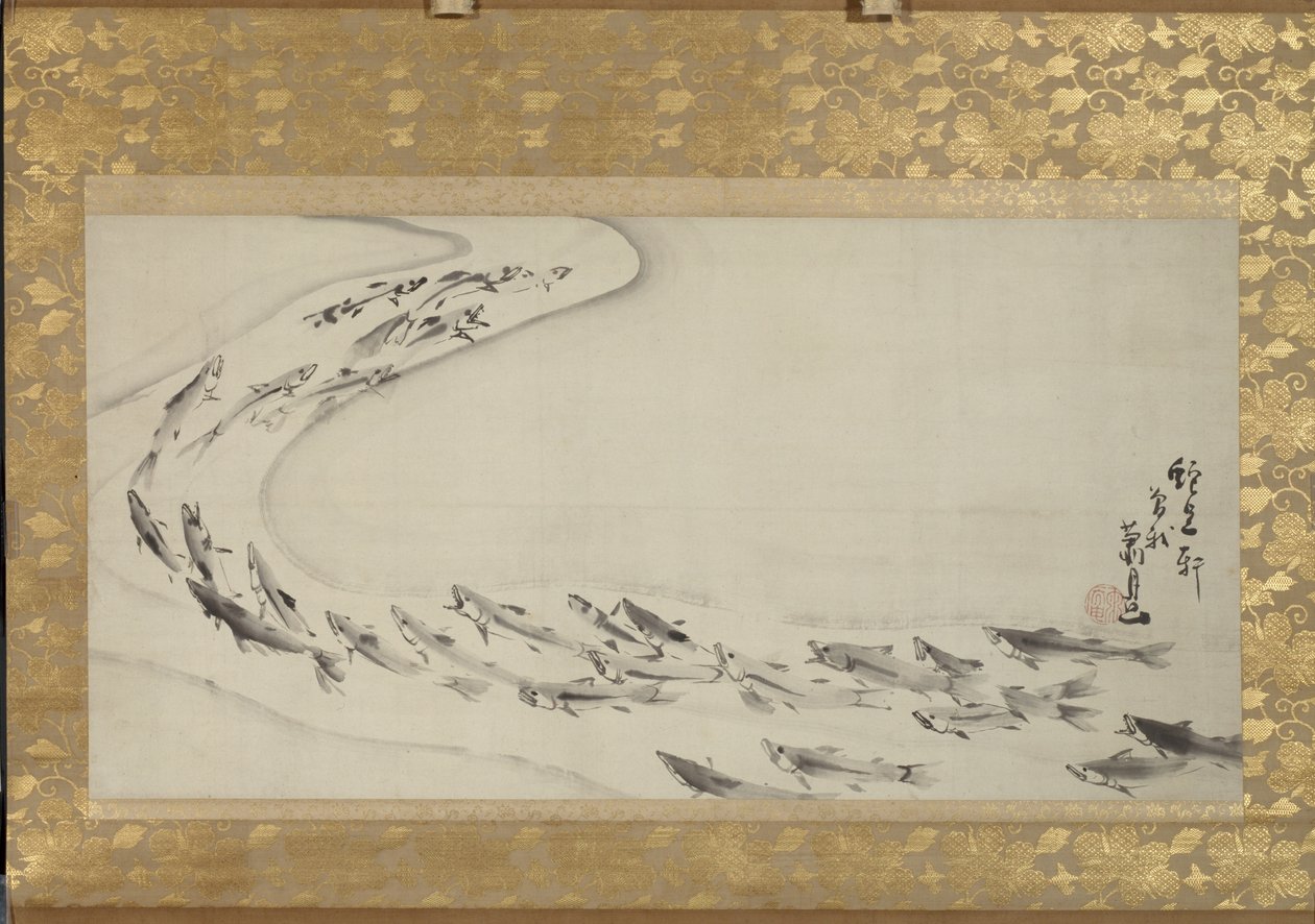 School of Fish by Soga Shohaku